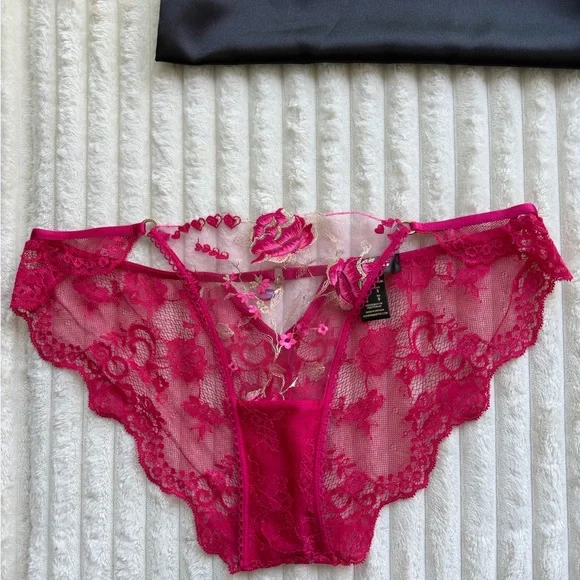 Honey Birdette Pink Floral Bra Set - Picture 3 of 6